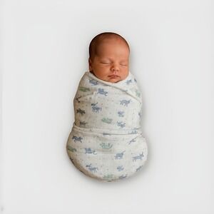 Aden + Anais Safari Animal Baby‎ Swaddle Blanket Giraffe Elephant Hippo 47"x47"